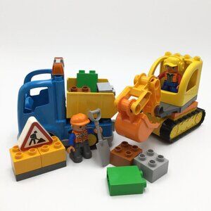 LEGO DUPLO 10812 Truck & Tracked Excavator Oval Eyes Figures Construction Set